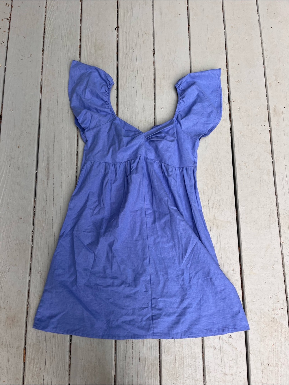 LA Relaxed Bluebell Linen Blend Babydoll Sundress